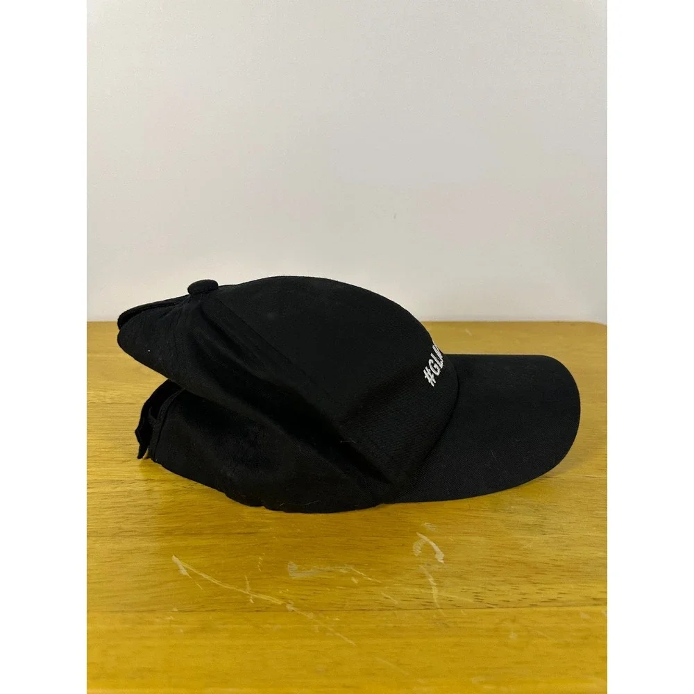 MIXIT Hat Womens One Size #GLAMGOALS Embroidered Black Baseball Cap Adjustable